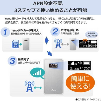 NEC  Aterm MP02LN Wi-Fi LTE モバイルルーター［メタリックシルバー］PA-MP02LN-SA/SW